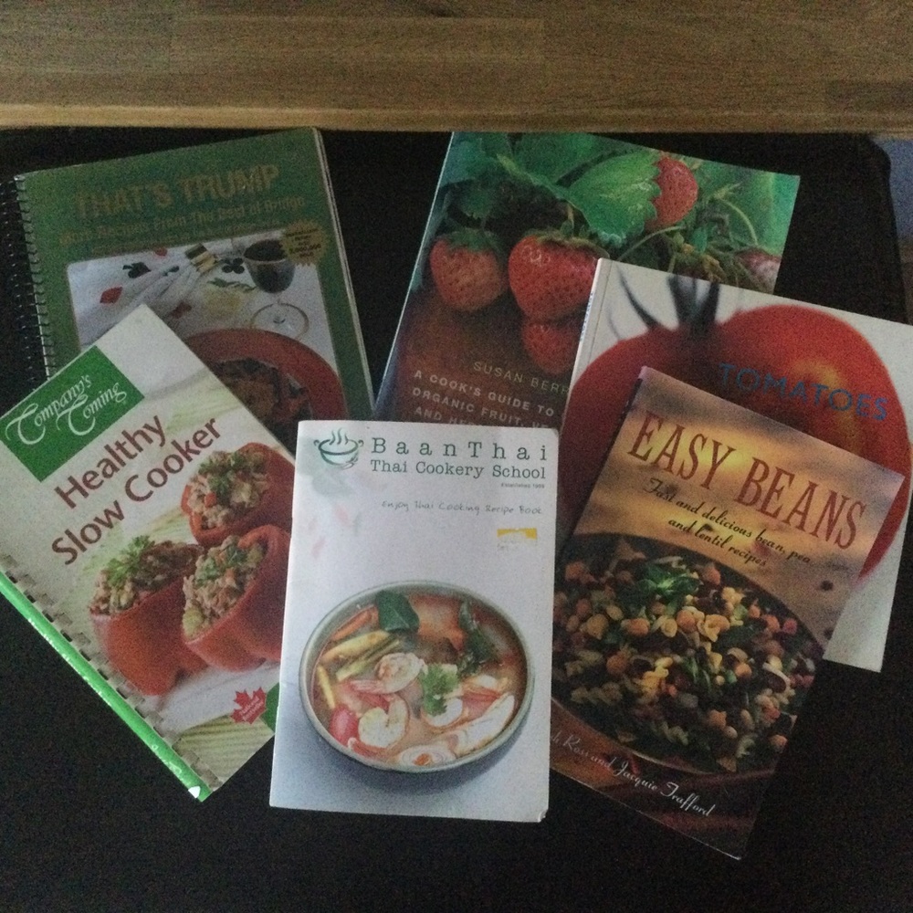 Lot Of Cookbooks Thai Beans Slow Cooker Garden Books Bundle